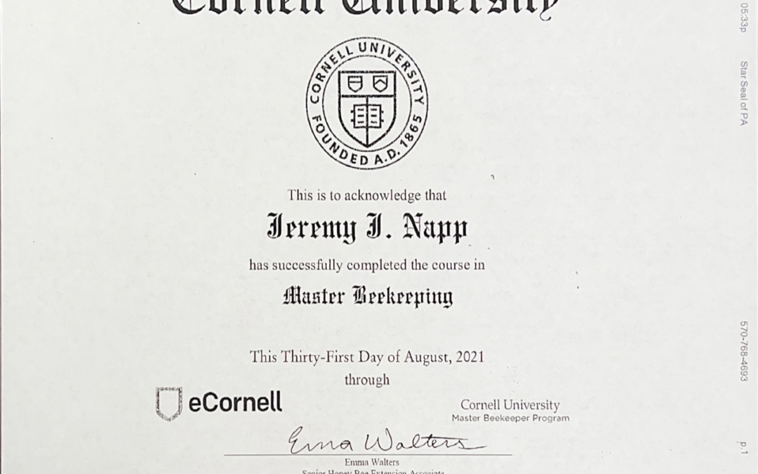 Jeremy Napp, general manager of STAR SEAL OF PA,  is a master beekeeper, with the degree from Cornell.